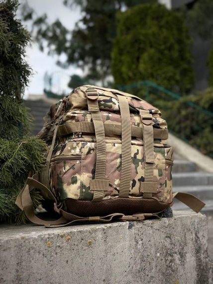 Тактичний рюкзак військовий мультикам з прапором Сша Multicam Usa штурмовий армійський рюкзак 45Л | Зображення 1