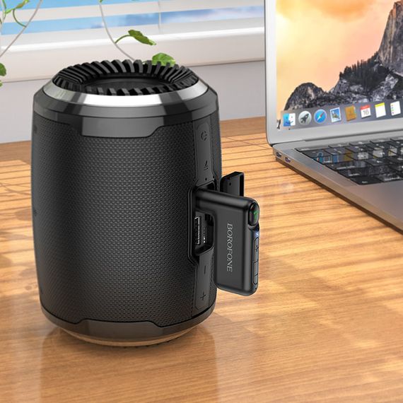 Bluetooth аудіо ресивер Borofone BC35 (AUX 3.5mm) Чорний | Зображення 5