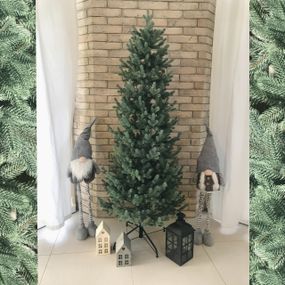 Ёлка литая Traditional Slim 220см блакитна