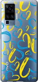 Чехол на Vivo X50 Pro Сердца UA "5292u-1956-17620"