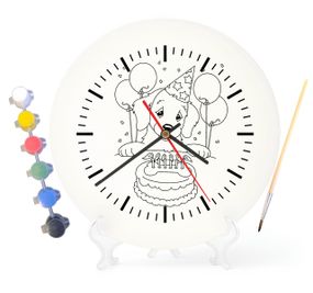 Детский набор для творчества часы раскраска Праздничный торт 30 см (Г0161)