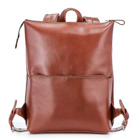 Шкіряний рюкзак Skin and Skin Flatrock M Коньячний (BP09co)