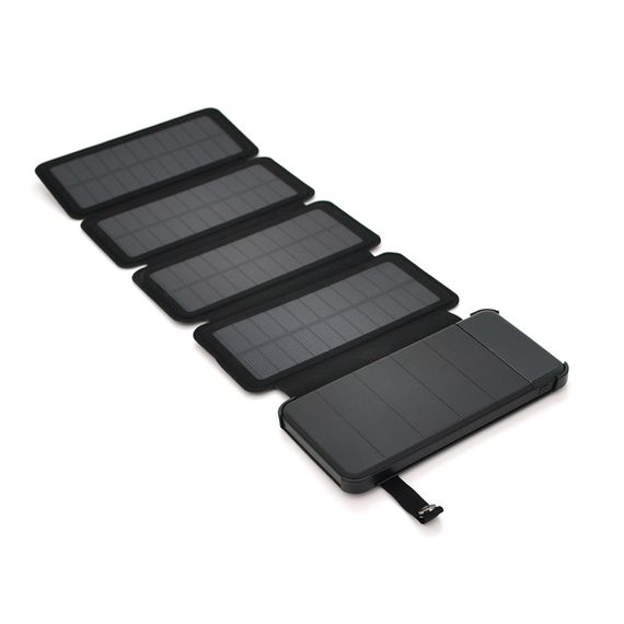 Power bank 12000 mAh Solar, (5V / 200mA), 2xUSB, 5V / 1A / 2.1A, USB microUSB