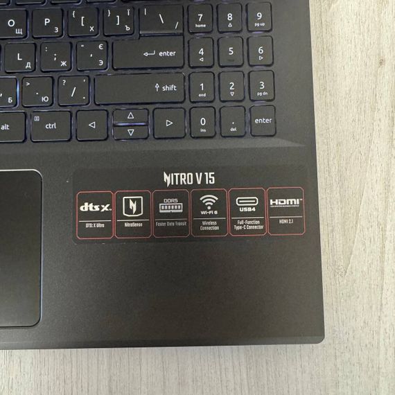 Игровой ноутбук Acer Nitro V15 ANV15-41 / 15.6" (1920x1080) IPS / AMD Ryzen 5 7535HS (6 (12) ядер по 3.3 - 4.55 GHz) / 16 GB DDR5 / 512 GB SSD / nVidia GeForce RTX 4060, 8 GB GDDR6, 128-bit / WebCam б/у | Зображення 2