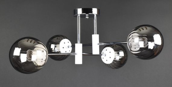 Люстра стельова на 4 лампочки 27195 Білий 26х65х65 см. | Зображення 2