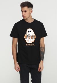 Футболка чоловіча чорна з принтом "Boorista", M