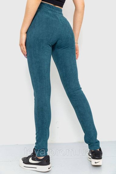 Лосини тканина замша колір смарагдовий розмір S FA_006739 | Зображення 3