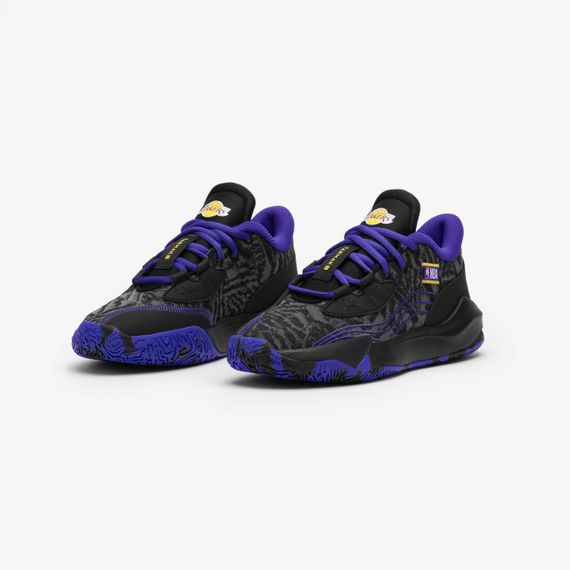 Баскетбольні кросівки Fast 900 дитячі низькі NBA Lakers чорні - EU38 UA37,5 | Зображення 4