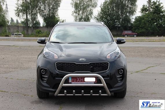 Кенгурятник WT003 (нерж) для Kia Sportage 2015-2021 рр | Зображення 4