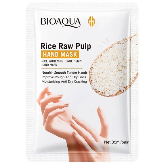 Маска-рукавички для рук Bioaqua Rice Raw Pulp Hand Mask