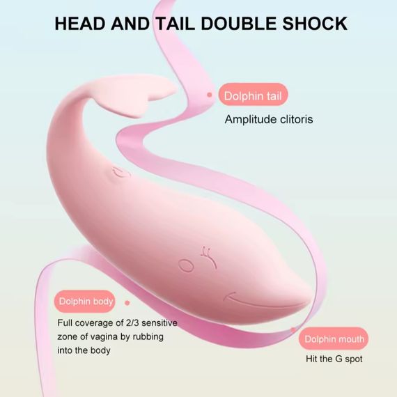 Вагинальный массажёр "Dolphin princess", 10 режимов вибрации, цвет розовый Sex Aura | Зображення 3