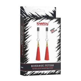 Зажимы для сосков - Bondage Fetish Glamor Tassel Nipple Clamp Red sexstyle