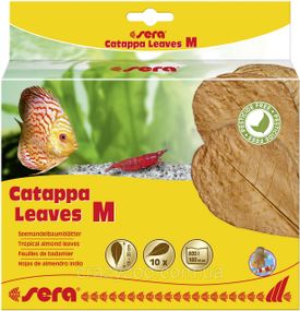 Листя індійського мигдалю для акваріума Sera Catappa Leaves M 18 см 121964