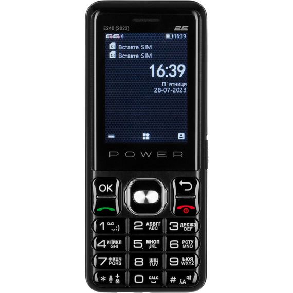 Мобільний телефон 2E E240 2023 Black (688130251068) | Зображення 1