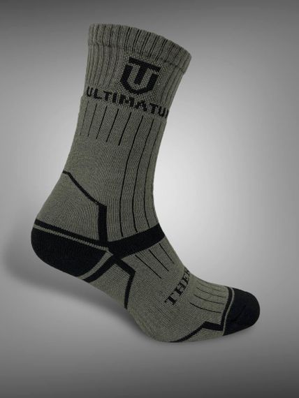 Термошкарпетки ULTIMATUM ThermoPro високі Олива,носки тактичні теплі зимові ,армійські оливкові шкарпетки | Зображення 1