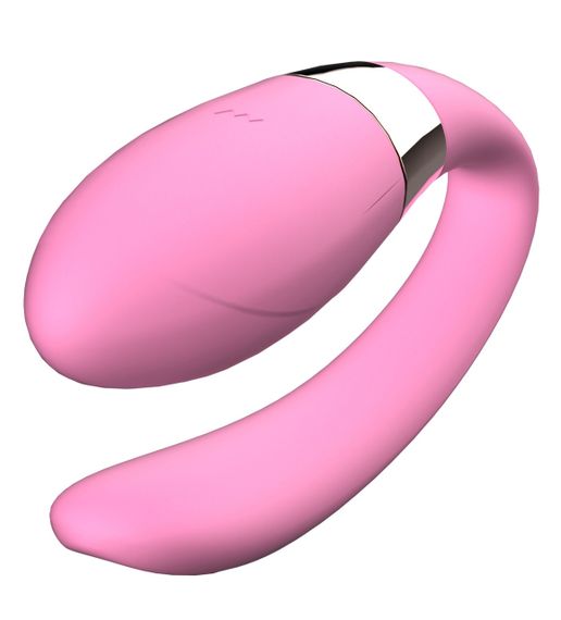Вибромассажер для пар с пультом ДУ - Boss Series V-Vibe Pink USB 7 Function, BS6200001 sexstyle | Зображення 4