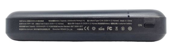 Power Bank 20000 mAh реальна ємність Remax RPP-166 зарядка зовнішній акумулятор павербанк сертифікований | Зображення 2