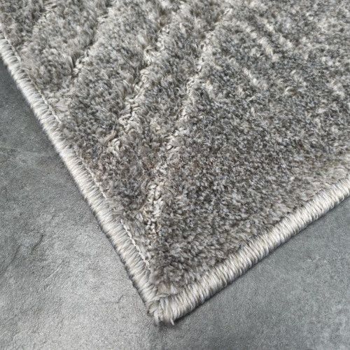 Набір килимків для ванної кімнати 2шт 57*100см+57*50см U-виріз Абстракція Joy сірий тафтинг Дариана | Зображення 4