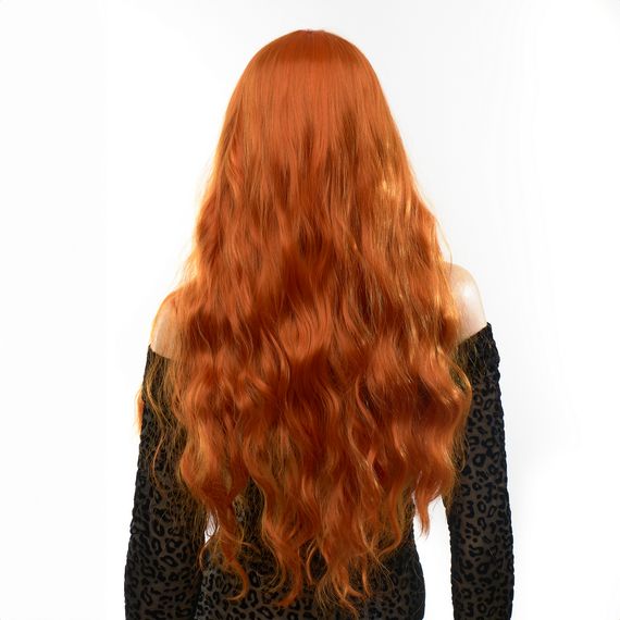 Перука довга хвиляста з чубчиком Fetish Hair руда, 60 см | Зображення 2