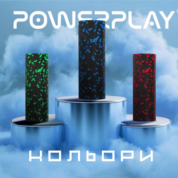 Масажний ролик (роллер) гладкий Паверплей PP-4346 Mini EPP Foam Roller Чорно/Синій (15x5,3см.) | Зображення 9