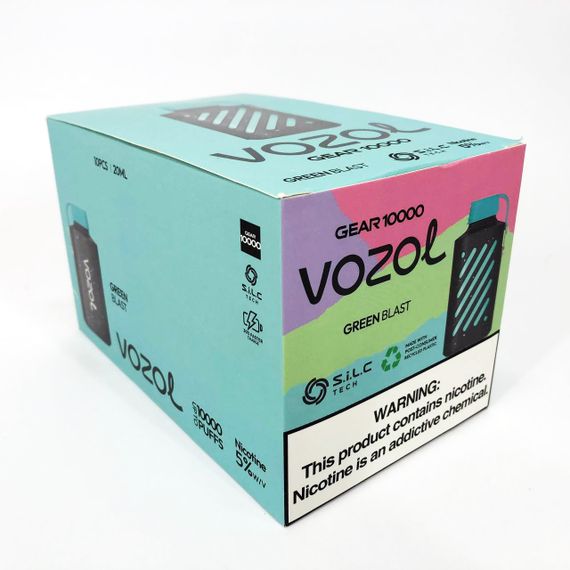 VOZOL 10000 смак Зелене Яблуко Ківі (Green Blast) (ws57893-4) | Зображення 3