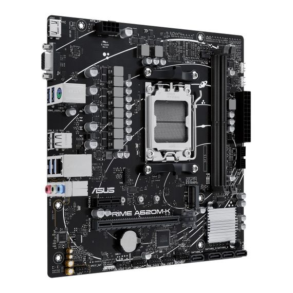 Материнcька плата ASUS PRIME A620M-K sAM5 A620 2xDDR5 HDMI D-Sub mATX (90MB1F40-M0EAY0) | Зображення 3