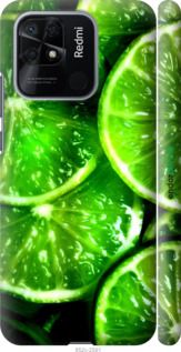 Чохол на Xiaomi Redmi 10C Зелені часточки лимона "852m-2591-2448"