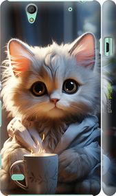 Чохол на Sony Xperia C4 E5333 Білий кіт "5646m-295-2448"