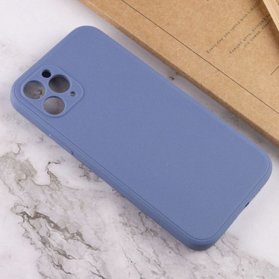 Силиконовый чехол Candy Full Camera для Apple iPhone 11 Pro Max (6.5") Голубой / Mist blue | Зображення 3