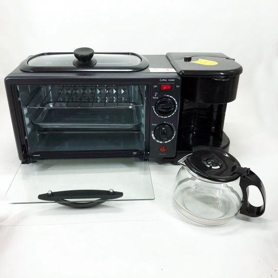 Духовка электрическая настольная для дачи Rainberg RB-2286B 3800 Вт, Электропечь ZL-305 гриль настольная | Зображення 9