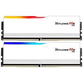 Модуль пам'яті для комп'ютера DDR5 64GB (2x32GB) 6000 MHz Ripjaws M5 RGB Matte White G.Skill (F5-6000J3040G32GX2-RM5RW)