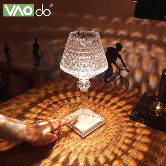 УЦІНКА! Настільна LED-лампа Crystal Table Lamp RGB із сенсорним керуванням, пультом керування, 16 кольорами підсвічування ( | Зображення 3