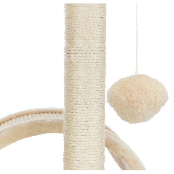 Дряпка Trixie Junior Vitoria для котів з іграшкою на мотузці сизаль/плюш бежева 36х36х43 см | Зображення 4