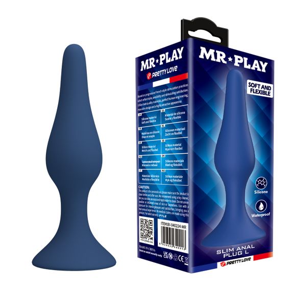 Анальна пробка MR.PLAY - Slim Anal Plug L, BI-040224-MR Sex Aura
