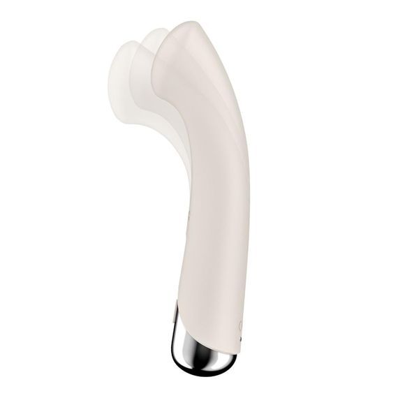 Вибратор с ротацией Satisfyer Spinning G-Spot 1 Beige, плоская площадка для стимуляции точки G sexstyle | Зображення 1