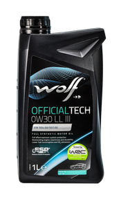Моторна олива Wolf OFFICIALTECH LL III FE 0W-30 1л.