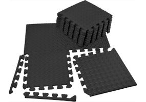 Татамі мат EasyFit 8 шт (30х30 см) ластівчин хвіст чорний (EF-1950-30-BK)