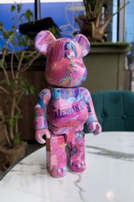 Bearbrick дизайнерська статуетка ведмідь Беарбрік 28 см mb013 рожева