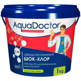 AquaDoctor C60T-1, Швидкий (шоковий) Хлор (20г x 50шт), 1кг