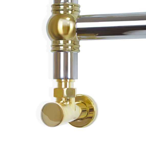 Кран кутовий для рушникосушки Raftec 1/2 "х1/2", подовжений, золото, 2шт. | Зображення 3