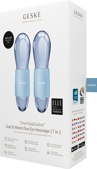 Подвійний масажер для очей GESKE Cool&Warm Duo Eye Massager 7в1 starlight, Блакитний | Зображення 7