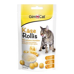 Ласощі для котів вітамінізовані із сиром GimCat Kase-Rollis, 40 гр