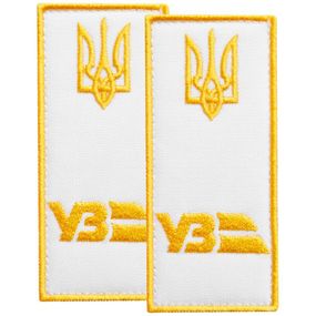 Шеврон IDEIA 87791 Україна 4*9  Габардин Білий