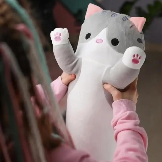 Іграшка Кіт Батон довга 109 см, М'яка подушка-валик для відпочинку та ігор | Зображення 9