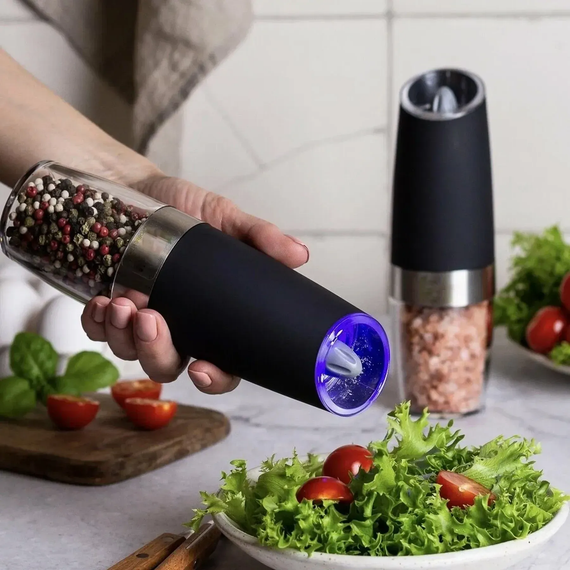 Електричний млин для спецій (20х6,3 см) Spice bottle electronic, від батарейок | Зображення 3