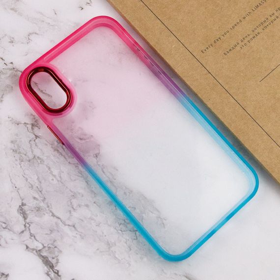 Чохол TPU+PC Fresh sip series для Apple iPhone XS Max (6.5") Бірюзовий / Рожевий | Зображення 2
