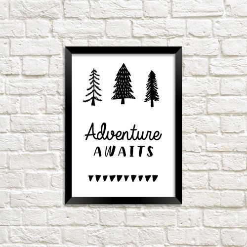Постер в рамке Adventure awaits 21x30 см (A4)