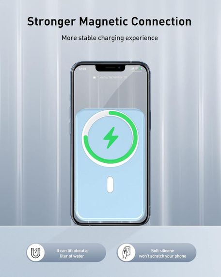Магнітний павербанк 10000mAh MagSafe / Power Bank Type-C / Повербанк магнітний бездротовий 22,5W | Зображення 3