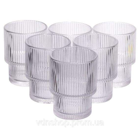 Набір скляних стаканів 6 (шт) 200 (мл) з товстого скла Yiwu HP-19-178-4