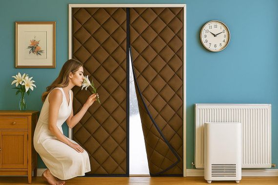 Дверна фіранка на липучці (захист від холоду) 0,9*2,1 м | Зображення 1
